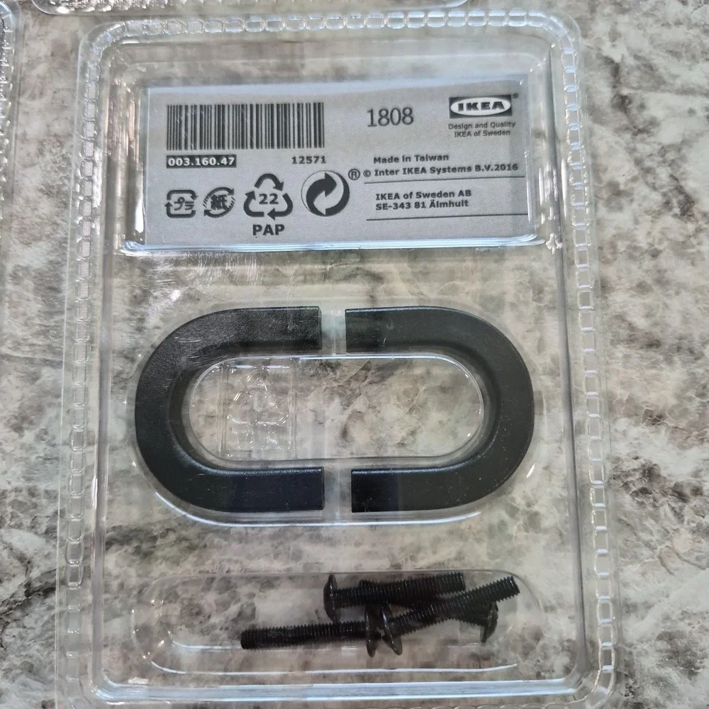 IKEA BORGHAMN Drawer Pull Handle Black 1 5/8